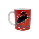 Sealed with Love Mug with Cute Black see on the back side