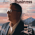 Cover of Alaska Business Magazine October 2025 edition, featuring Aleut President and CEO Skoey Vergen
