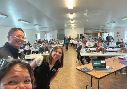 Smiling faces at the Shareholder Meeting in King Cove
