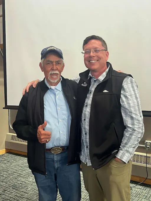 President CEO Skoey Vergen with Vince Tutiakoff Unalaska